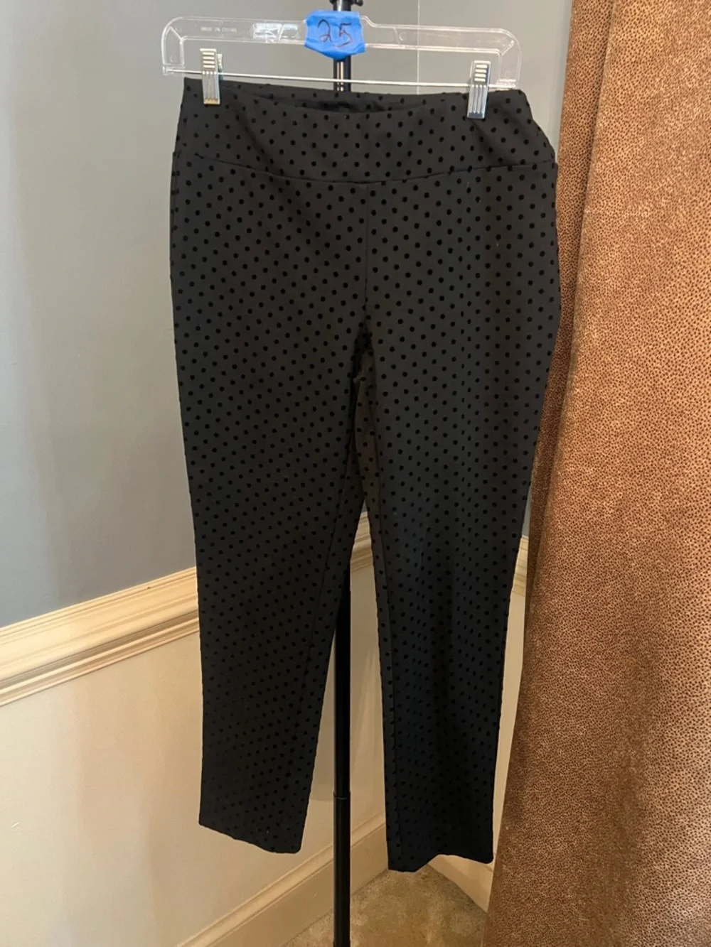 Jules & Leopold Black Polka Dot Cropped Pants
